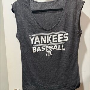 Yankees Baseball Graphic Tank Top - Charcoal Gray